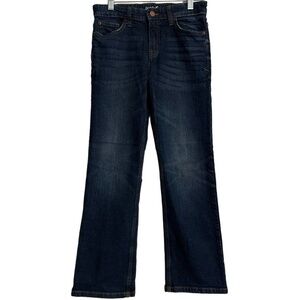 Cat & Jack Jeans Girls Youth 12 Dark Wash Blue Bootcut‎ Stretch Pockets